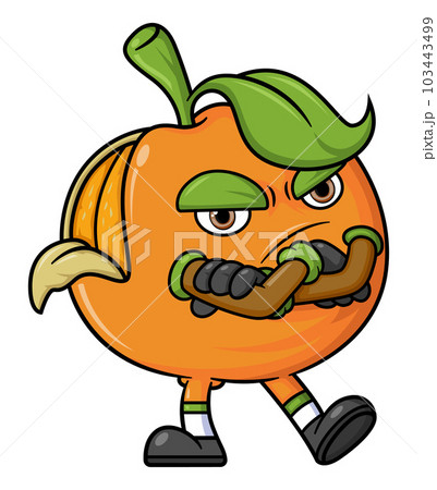 orange fruit mascot