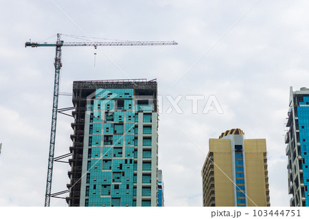 Dubai city - amazing city center skyline at suny day, United Arab Emirates 103444751