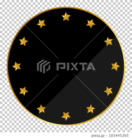 Luxurious marine style emblem black & gold Luxurious marine style emblem black & gold 103445265