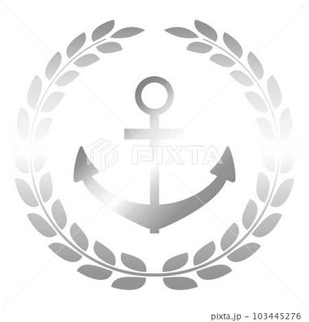 高級感のあるマリンスタイルエンブレム　シルバー 103445276