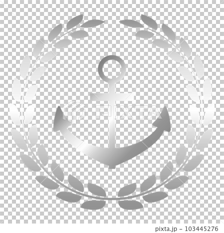 高級感のあるマリンスタイルエンブレム　シルバー 103445276