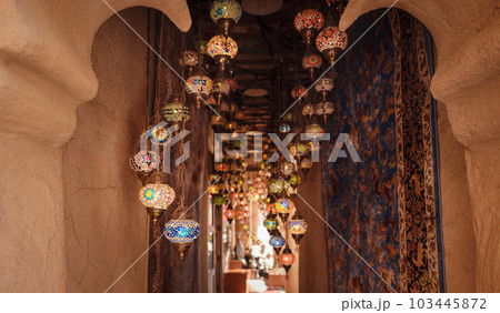 Al seef-old historical district with traditional Arabic architecture. 103445872