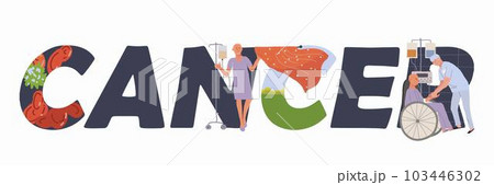 Cancer Flat Text Composition 103446302