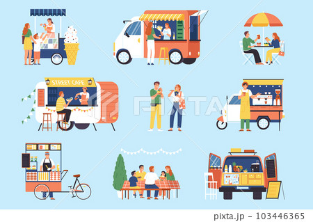 Street Food Compositions Set 103446365