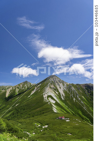 夏の北アルプス縦走登山鷲羽岳 103446685