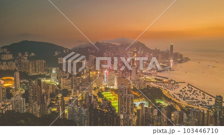 May 29 2023 Hong Kong Cityscape, View from Red Incense Burner Summit 103446710