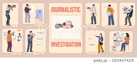 Journalistic Investigations Flat Infographics 103447429