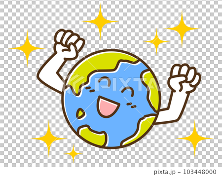 An image of the earth doing a healthy and energetic guts pose 103448000