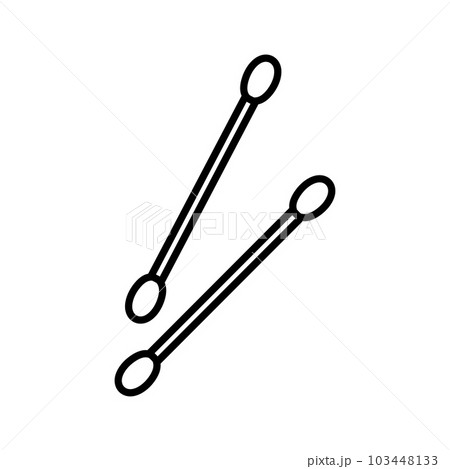 Ear sticks icon. Cotton swabs or cotton buds. 103448133