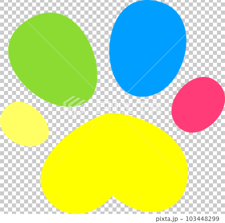 multi-colored animal footprints 103448299