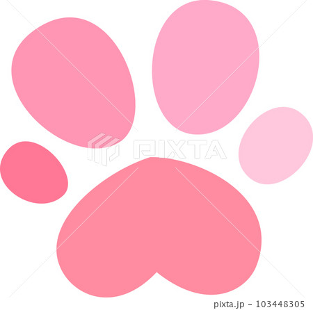 ピンクの動物の足跡 103448305