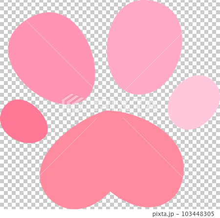 ピンクの動物の足跡 103448305