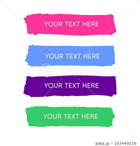 Color brush strokes. Vector paintbrush set, brush strokes templates. Grunge design elements. Long text boxes. Color brush strokes. Vector paintbrush set, brush strokes templates. Grunge design elements. Long text boxes. 103449256