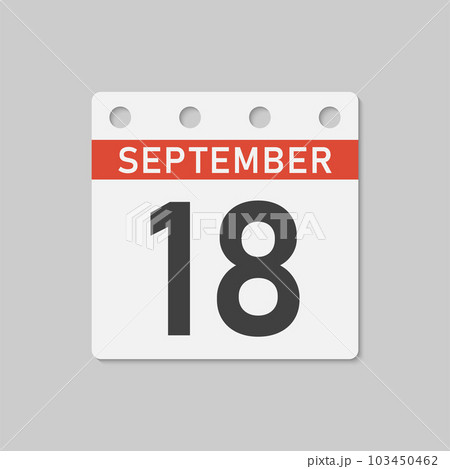Icon page calendar day - 18 September 103450462