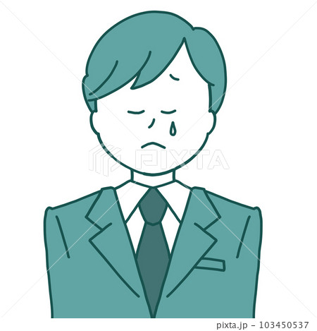 悲しむビジネスマンのイラスト 悲しむビジネスマンのイラスト 103450537