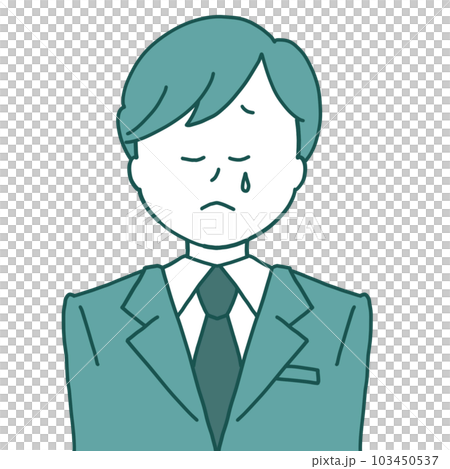 悲しむビジネスマンのイラスト 悲しむビジネスマンのイラスト 103450537