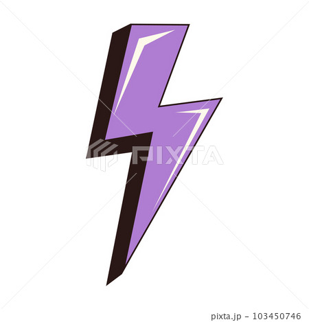 Lightning bolt. Thunderbolt icon. Linear color vector illustration. Lightning bolt. Thunderbolt icon. Linear color vector illustration. 103450746