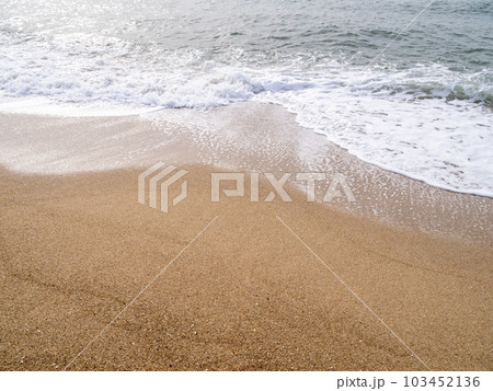 砂浜の波打ち際。 103452136