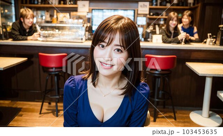 カフェ バー デート 女性 Cafe Bar Date 103453635