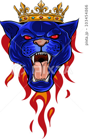 vector graphics illustration of a king panther vector graphics illustration of a king panther 103454866