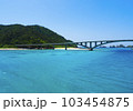 青い海と阿嘉大橋 103454875