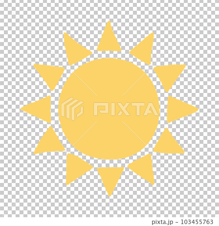 Hand-drawn vector illustration of the sun/Hisa / Illustration that feels summer 103455763