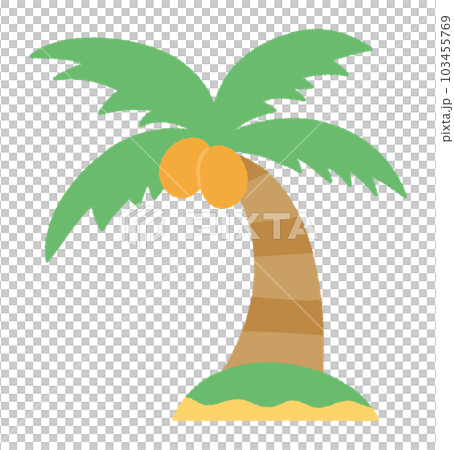 Hand-drawn vector illustration of a palm tree / Illustration that feels summer 103455769
