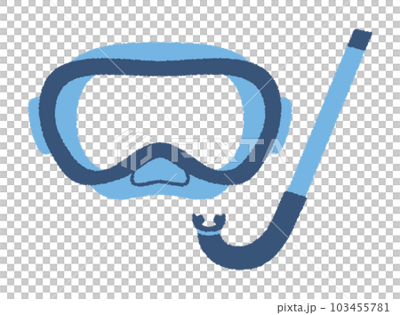 Hand-drawn vector illustration of a snorkel / Illustration that feels summer 103455781