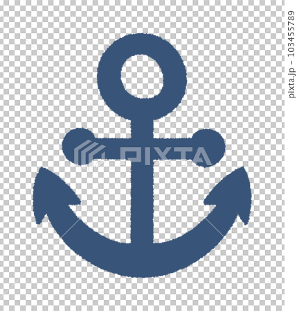 錨的手繪矢量插圖/感覺夏天的插圖 103455789