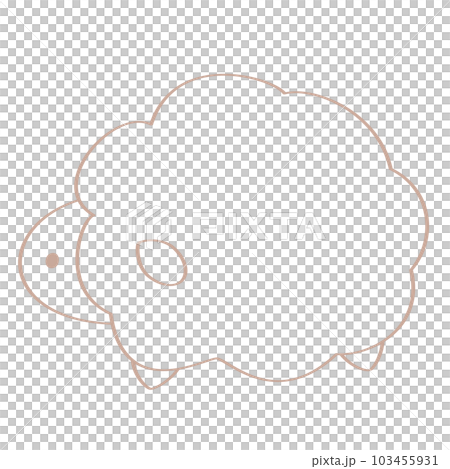 羊的線條藝術 羊的線條藝術 103455931