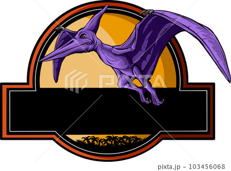 pterodactyl for logo identity. Dino animal mascot concept for prehistoric theme park icon. pterodactyl for logo identity. Dino animal mascot concept for prehistoric theme park icon. 103456068