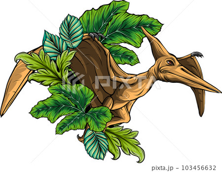 Flying dinosaur pterodactyl Royalty Free Vector Image