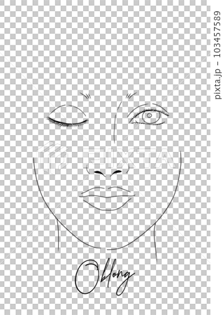 Face length Make-up sheet Face chart Make-up practice paper 103457589