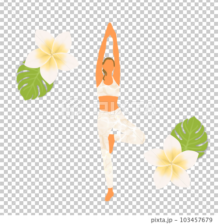 ヨガ 木のポーズ ヨガ 木のポーズ 103457679