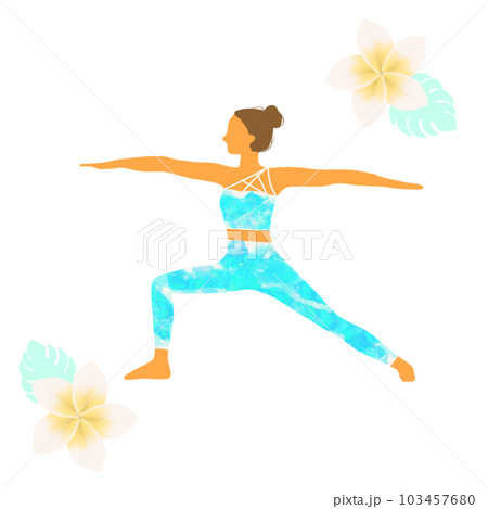 ヨガ　戦士のポーズ 103457680