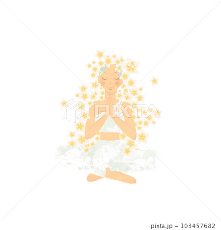 ヨガをする女性 103457682