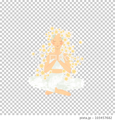 ヨガをする女性 103457682