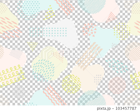 カラフルな手描き風の抽象的な模様のパターン背景 カラフルな手描き風の抽象的な模様のパターン背景 103457787