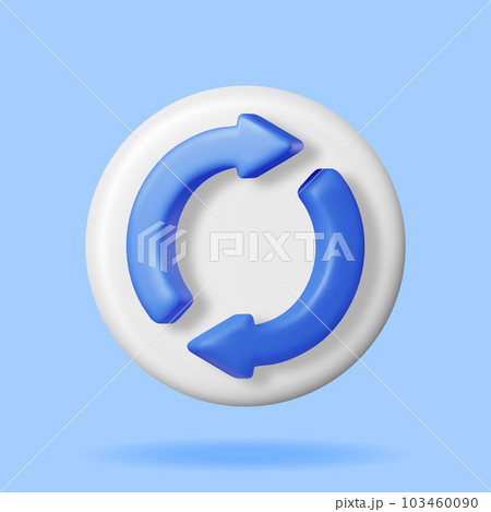 3D Synchronization Icon Isolated 3D Synchronization Icon Isolated 103460090