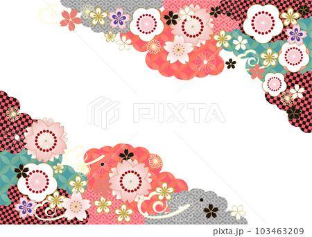 ハイカラ和風の背景素材 103463209
