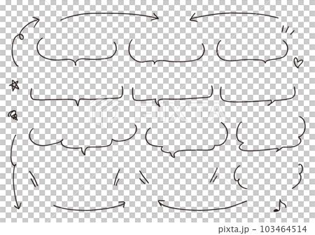 手繪語音氣泡和箭頭處理集 手繪語音氣泡和箭頭處理集 103464514