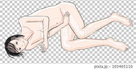 裸體躺在地板上的女孩 02 103465110