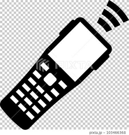 バーコードなどを読み取る端末のイラストイメージ 103466368