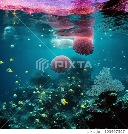 海の中のイラスト素材 [103467507] - PIXTA