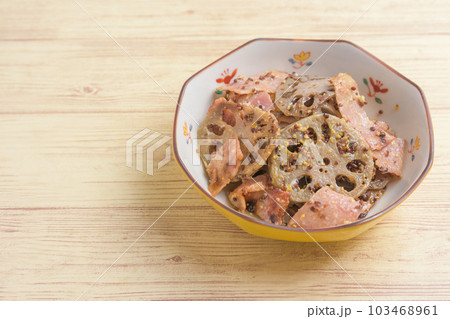 蓮根とベーコンのマヨマスタード和え 103468961