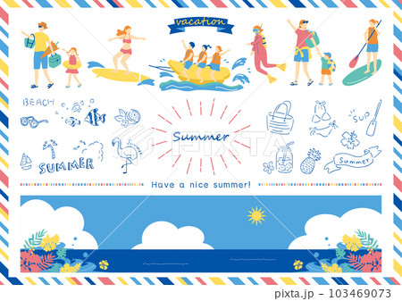 マリンスポーツを楽しむ人達 103469073