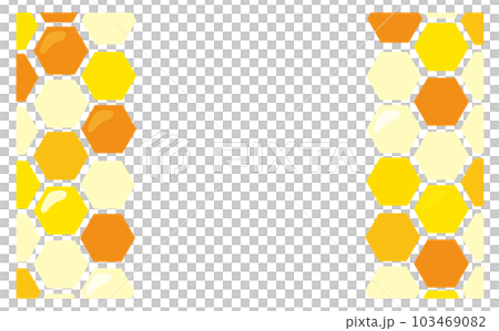 蜂窩狀左右背景框素材圖 103469082