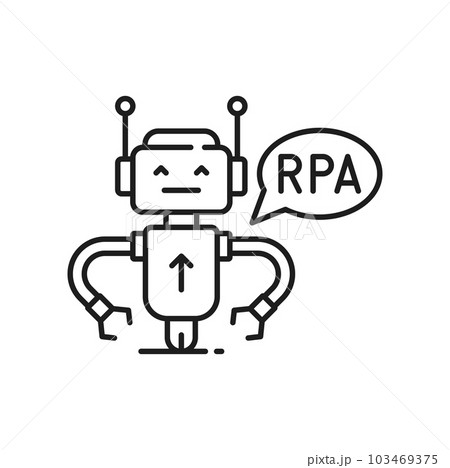 RPA robotic process automation, cyborg worker...のイラスト素材 [103469375] - PIXTA