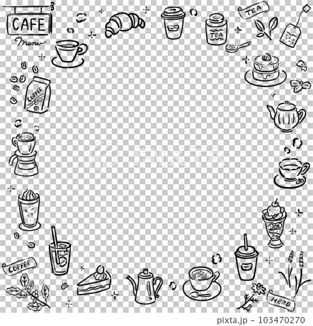 咖啡廳菜單框架 1 色方塊 103470270