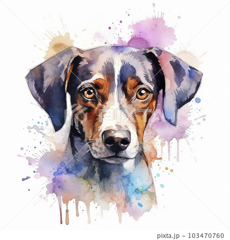 犬の水彩風イラスト「AI生成画像」のイラスト素材 [103470760] - PIXTA
